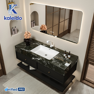 Современная роскошная тумба для ванной Kaleido 2026 года, изготовленная на заказ, с фурнитурой и смесителем. Самый продаваемый туалетный столик для ванной комнаты - Product Image 4