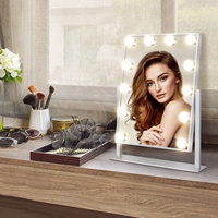 Greenfrom Coiffeuse de maquillage Style vanité 12 ampoules LED Kit de lumières de miroir de maquillage avec lumières GMH2001
