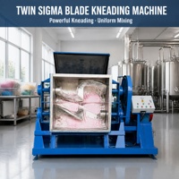Pétrin double sigma avec lames en acier inoxydable et moteur DC, capacité 500L, spécial pour les usines de jouets, performance stable