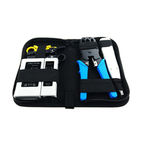 Boîte à outils de mise en réseau électronique MT-8488, kit d'outils de sertissage de réseau LAN RJ45 professionnel, kit d'outils électriques d'installation de télécommunication, sac