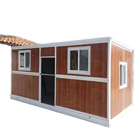 Casa Contenedor Plegable de Panel Sándwich de Acero Prefabricado, Casa Modular de Fácil Instalación y Desmontable con 1 Año de Garantía
