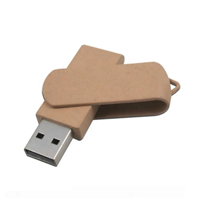 Thân thiện với môi tái chế giấy xoay USB Flash Drives 256GB tông phân hủy sợi Pen Drive 1GB 2GB 4GB 8GB 16GB 32GB