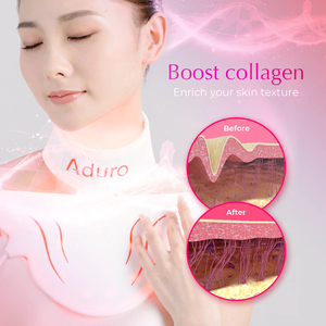 Venta caliente terapia de luz roja para cuello y escote 633 + 830nm uso doméstico máscara de cuello LED de silicona para blanquear la eliminación de arrugas - Product Image 2