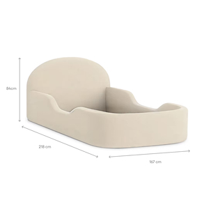 Sofá Cama Infantil Popular con Bordes Redondeados, Espuma Pura, Seguro para Niños, para Jugar y Dormir, sin Madera, Estructura Baja, Sofá de Piso para Dormitorio - Product Image 6