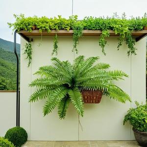 Hojas Artificiales de Bajo MOQ, Bonsái, Hierba Persa, Decoración para el Hogar, Plantas de Fondo, Hojas Verdes Artificiales de Aspecto Natural para Pared - Product Image 5