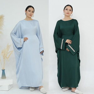 Women Modest Abaya <b>Dress</b> <b>Long</b> Sleeve Maxi Kaftan Solid Round Neck Elegant Islamic <b>Dress</b> <b>for</b> <b>Eid</b> Wedding - Product Image 3