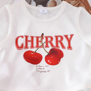 Conjunto de dos piezas de verano para niña, chaleco de manga, traje de punto de algodón de pierna ancha roja, trajes de verano con logotipo de <span class=keywords><strong>Animal</strong></span> - Product Image 3