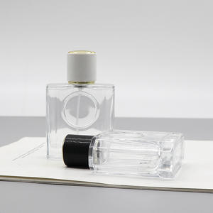 Botellas de Vidrio Blanco Cristal de 50 ml para Aceites Esenciales, Botellas Cosméticas Vacías Cuadradas con Tapas a Presión, Botellas de Spray Recargables al por Mayor - Product Image 2