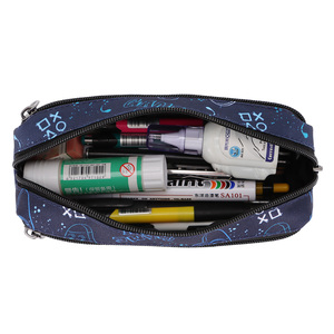 Màu Xanh Polyester Ba Khoang Sinh Viên Ba Lô Với Chơi Game Điều Khiển In, Thời Trang Chơi Game Máy Tính Xách Tay Túi Trường Bút Chì Trường Hợp - Product Image 4