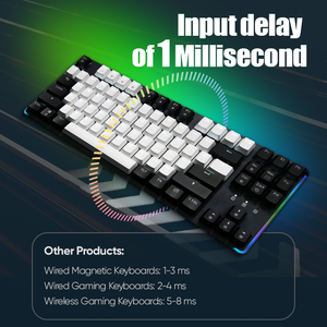 Chơi Game bàn phím 87 phím màu xanh thiết bị chuyển mạch Backlit bàn phím cho gamer RGB máy tính xách tay máy tính màu đen - Product Image 5