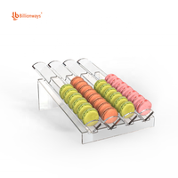 Présentoir de biscuits macaron en acrylique transparent haut de gamme à 4 fentes robuste et élégant pour la présentation des aliments et la décoration intérieure