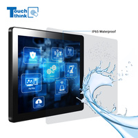 Panel de salida de alta potencia de montaje en pared de marco abierto de 21,5 pulgadas IPC IP65 nueva pantalla táctil integrada sin ventilador impermeable Mini PC Industrial