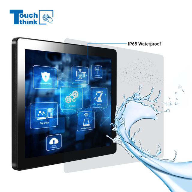 21.5 Inch Open Frame Wall Mount High Power Output Panel IPC IP65 New Waterproof Fanless Embedded Touch Screen Mini PC Industrial