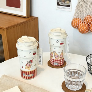 Twinkle Cartoon Stainless Steel Tumbler 316 Insulated Portable Travel Mug With Lid And Strap For Girls <b>Coffee</b> Water <b>Bottle</b> - Product Image 4