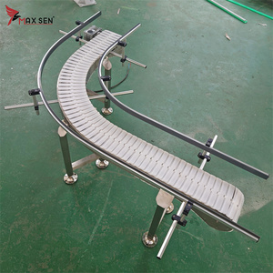 Pabrik disesuaikan sistem konveyor rantai fleksibel minuman kurva Slat sabuk konveyor - Product Image 4