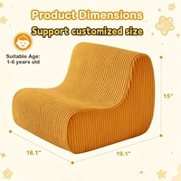 Sofá/Sillón Puff Esquinero Cómodo para Niños, sin Estructura, Envasado al Vacío, de Fabricante Chino