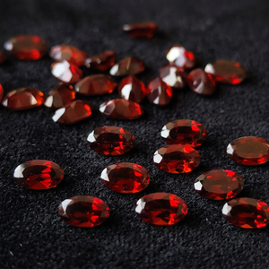 A R Creation Pierre précieuse naturelle non montée Grenat rouge taille ovale 4*6mm avec jeu de couleurs du Rajasthan pour la fabrication de bijoux (pièce brute) - Product Image 5
