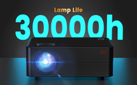 Projecteur LCD H5 Noir 240 Lumens ANSI pour Entreprises et Éducation - 1080P, Android, Prise en Charge 4K
