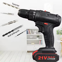 Perceuse sans fil compacte 21V à moteur sans balais, réversible, double vitesse, pour le commerce extérieur transfrontalier
