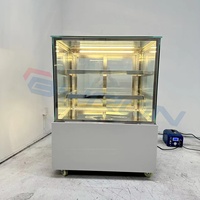 Réfrigérateur de présentoir de gâteau d'acier inoxydable de porte en verre de Offre Spéciale de la Chine pour le magasin de gâteau