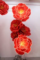 S-0049 Bunga Raksasa Buatan EVA Peony Camellia Besar dengan Lampu LED, Dekorasi Panggung, Hiasan Bunga Buatan Bercahaya LED