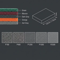 Pad Penggosok Aluminium Oksida Premium Grade 115x152mm, Berbagai Ukuran Kotoran P180-P2500, Pad Tangan Non-woven untuk Logam dan Kayu