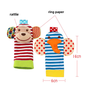 Happy jack chaussette bras main Bracelet hochet infantile bébé Toddlor jouet <span class=keywords><strong>pieds</strong></span> jambe cheville chaussettes - Product Image 4