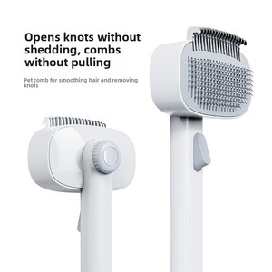 Peigne à picots pour animaux de compagnie (chats et chiens) – Démêlant universel pour poils longs et courts, auto-nettoyant, pour démêler les nœuds - Product Image 1