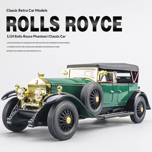 Modelo de Coche Clásico Phantom a Escala 1:24, de Aleación y Plástico, Juguete Vintage Fundido a Presión, 3 Puertas Abribles, con Sonido y Luz, de Retroceso, para Unisex - Product Image 1