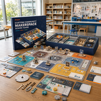 Jeu de société STEM personnalisé pour Makerspace communautaire avec tuiles hexagonales pour bibliothèque, musée, salle de classe et cadeau de musée