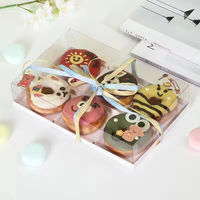 Boîte cadeau rectangulaire pour enfants, boîte transparente pour beignets, pâtisseries, gâteaux, emballages pour pâtisseries, biscuits, petits gâteaux