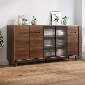 Modern Minimalist <b>Sideboard</b> Solid Wood Frame 900mm High Storage Cabinet Living Room <b>Kitchen</b> Versatile Use - Product Image 1
