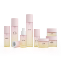 Botol dan toples kaca kosmetik kemasan pompa semprot perawatan kulit lotion bulat kosong mewah 30 50 g 80 g 40 120 ml