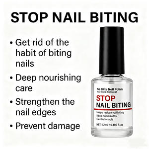 <span class=keywords><strong>Vernis</strong></span> à <span class=keywords><strong>ongles</strong></span> anti-morsure transfrontalier, formule douce, 12 ml, liquide <span class=keywords><strong>pour</strong></span> arrêter <span class=keywords><strong>de</strong></span> <span class=keywords><strong>se</strong></span> mordez <span class=keywords><strong>les</strong></span> <span class=keywords><strong>ongles</strong></span> - Product Image 2