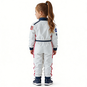 Costume d'astronaute pour filles, enfants, en polyester, pour Halloween, fête, spectacle, combinaison pour enfants - Product Image 2