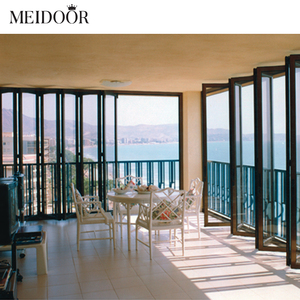 Nhiệm vụ nặng nề phá vỡ nhiệt accordion Bifold kính cửa sổ nội thất nhà nhôm gấp cửa sổ hiện đại Bifold cửa sổ - Product Image 4