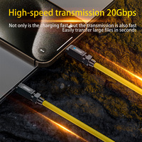 Câble de données à ressort super rapide PD 140W USB C mâle à type C femelle 20Gbps fil de charge de transfert audio pour téléphone portable le plus rapide