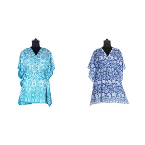 2025 New Fashion Ladies Dubai Short Caftan Hand Block Printed Dress Affordable African Traditional Dashiki <b>Kaftan</b> Fabulous Women - Product Image 1