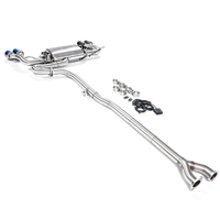Système d'échappement pour Hyundai Genesis Coupé 3.8t 2009-2015 avec silencieux à valve, embouts quadruples plaqués bleu, tuyau catback en acier inoxydable
