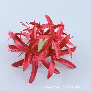 Flores Artificiales Qiye, Flor de Lirio Araña Simulada, Pinza para el Cabello de 13 cm, Flor de Seda, Decoración para Bodas y Festividades, Estilo Antiguo - Product Image 5