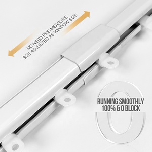 <span class=keywords><strong>Tringle</strong></span> à rideau télescopique universelle <span class=keywords><strong>sans</strong></span> perçage, à tension réglable, simple et pratique, blanche - Product Image 4