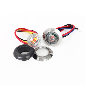 Luci Laterali a LED Bicolore Rosso-Ambra 12v 24v 3/4\" <span class=keywords><strong>per</strong></span> Camion, Rimorchi e Altri Accessori <span class=keywords><strong>per</strong></span> Illuminazione Auto - Product Image 6