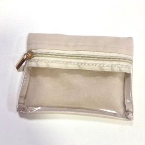 Pochette zippée en velours doux transparent OEM, légère, pour organiser les objets de voyage, pochette à rouge à lèvres - Product Image 4