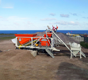 Small Mobile Concrete Mixing Plant Production Line PLC Motor Pump-Portable Cement Mixing Equipment For Construction Projects