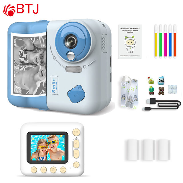 Factory 2in1 Smart Pocket Inkless Thermal Camera Printer Mini Sticker Portable Receipt Printer for Kids