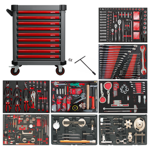 BESITA Chariot d'<span class=keywords><strong>atelier</strong></span> à 9 tiroirs, boîte à outils de réparation avec ensembles d'outils à main pour voitures de luxe spéciales - Product Image 4