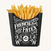 Boîte en papier jetable pour plats à emporter, boîte pour ailes de poulet à emporter, emballage personnalisé pour frites, kebab, repas, boîte à burger OEM