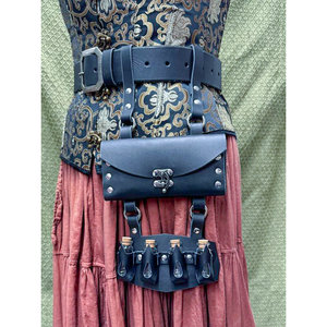Custodia cintura in pelle e supporto pozione con 4 bottiglie - Product Image 4