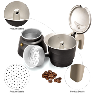 <span class=keywords><strong>Cafetera</strong></span> Moka <span class=keywords><strong>Italiana</strong></span> Clásica de Aluminio con Asa, <span class=keywords><strong>Cafetera</strong></span> Espresso Portátil para Estufa de Inducción, Capacidad para 3/<span class=keywords><strong>6</strong></span>/9 <span class=keywords><strong>Tazas</strong></span> - Product Image 3