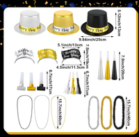 Bonne année diadème bandeau casquettes chapeaux Leis collier de perles éruptions bruit fabricant corne pour le nouvel an célébrer fête fournitures